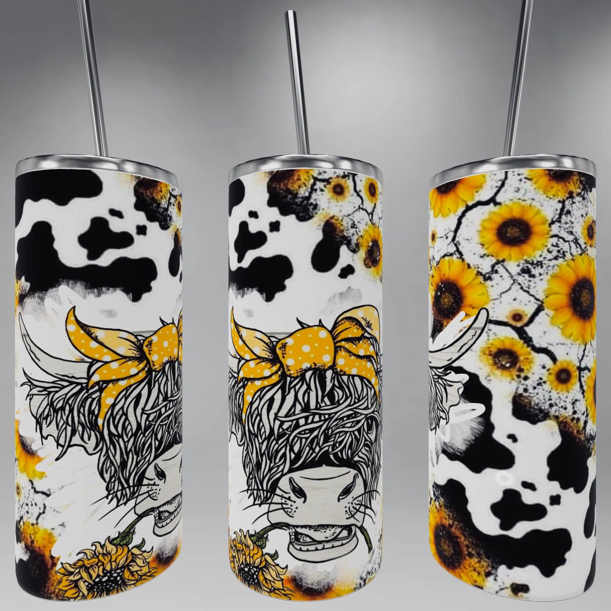Mama Seamless Sunflower Cow Print Add Pictures On Both Sides Stainless  Steel Vacuum Insulated Skinny Tumbler, Thermal Coffee Cup, Travel Tea Mug  Gift For Family : : Home