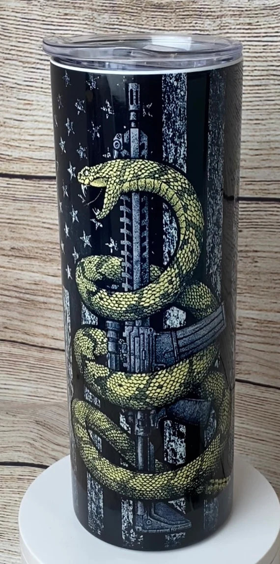 Don’t tread on me 20 ounce insulated tumbler